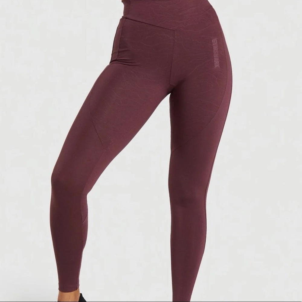 Gymshark lustre leggings-Berry Red